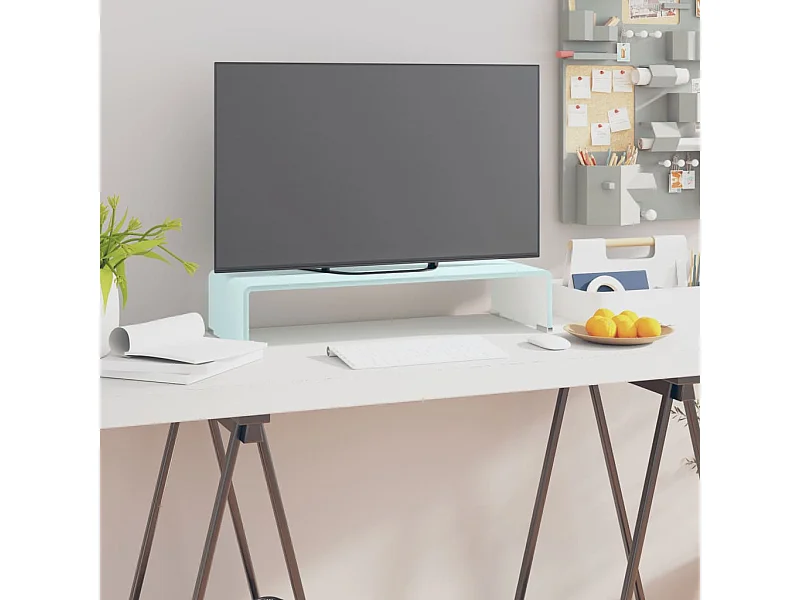 Suporte de TV/monitores em vidro 60x25x11 cm verde PT681662