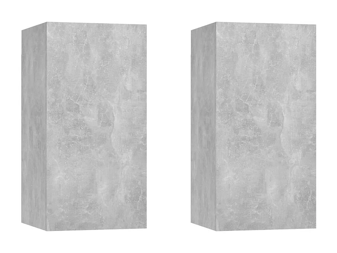 2 Stk.TV-Schränke,TV-Möbel Betongrau 30,5x30x60 cm Holzwerkstoff -gkd309606