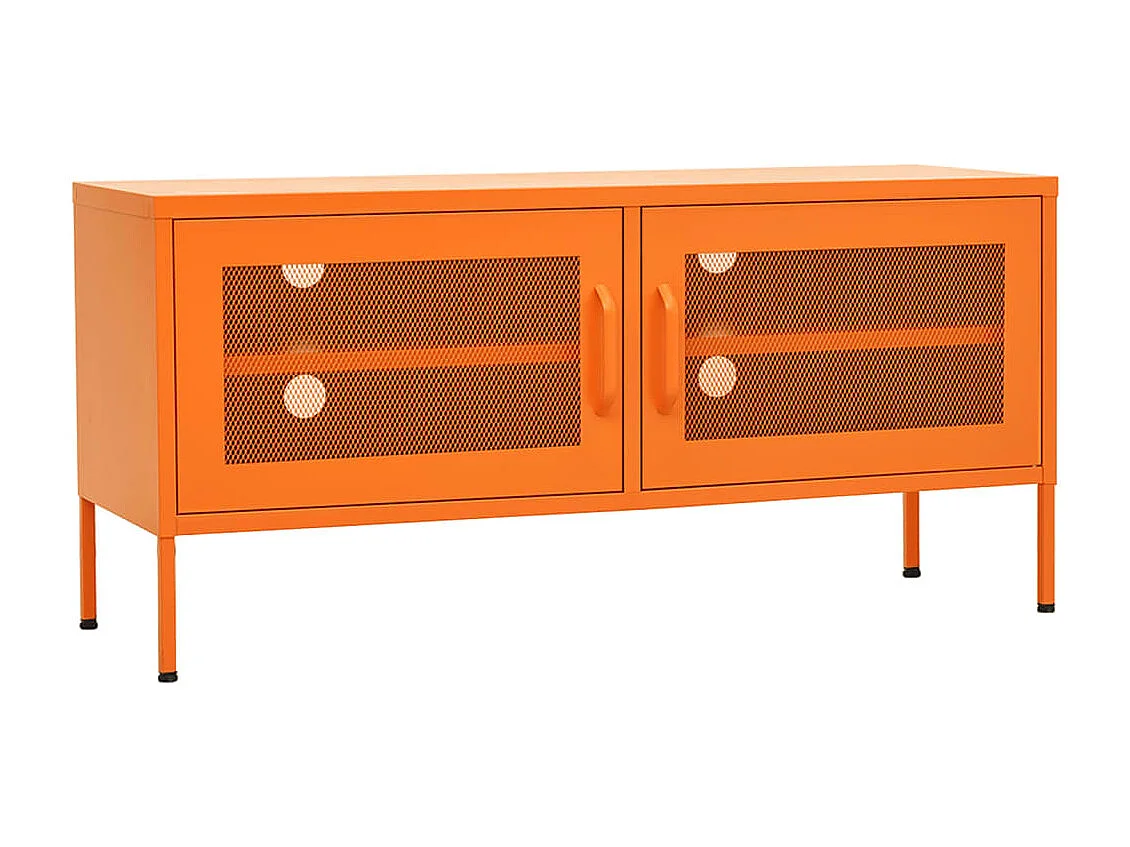 Mueble TV de acero naranja 105x35x50 cm YOE65675
