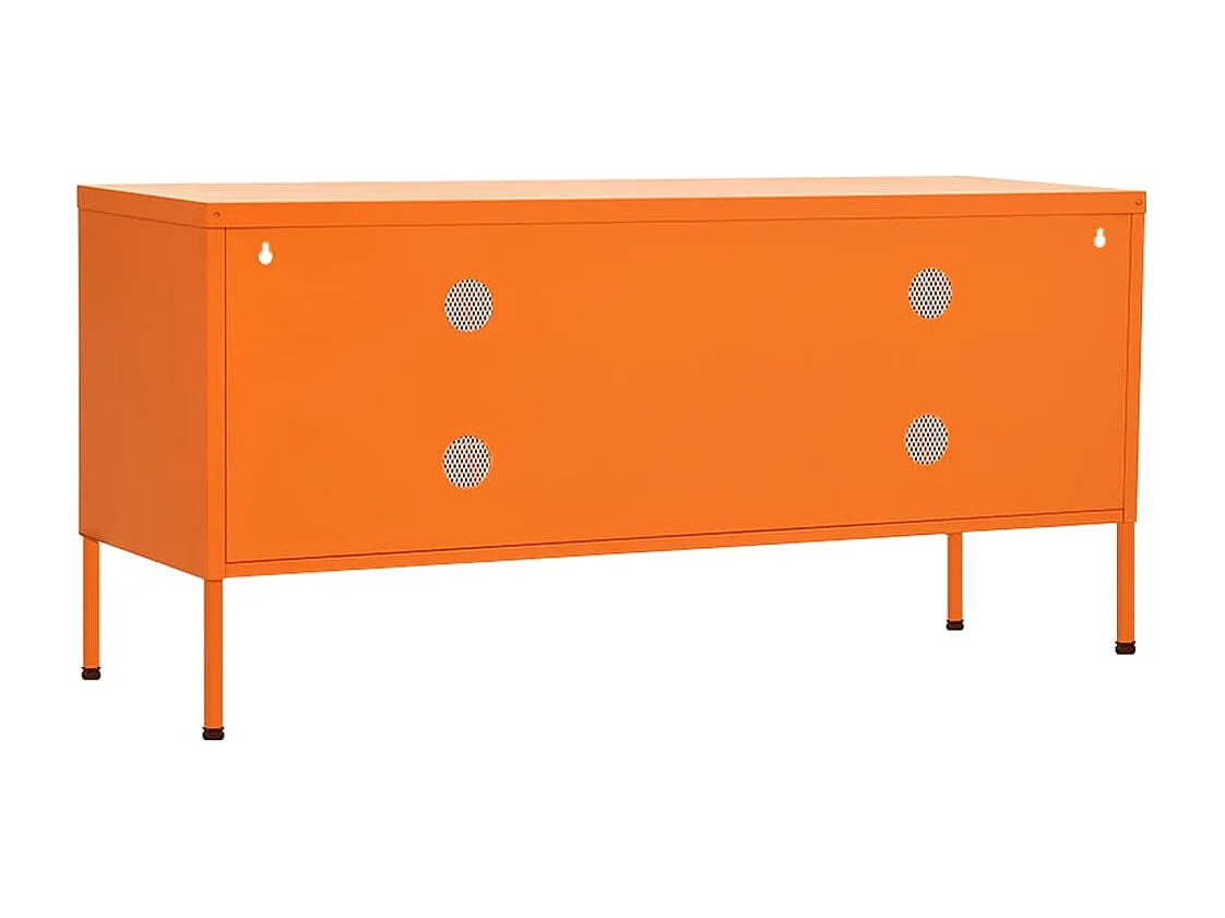 Mueble TV de acero naranja 105x35x50 cm YOE65675
