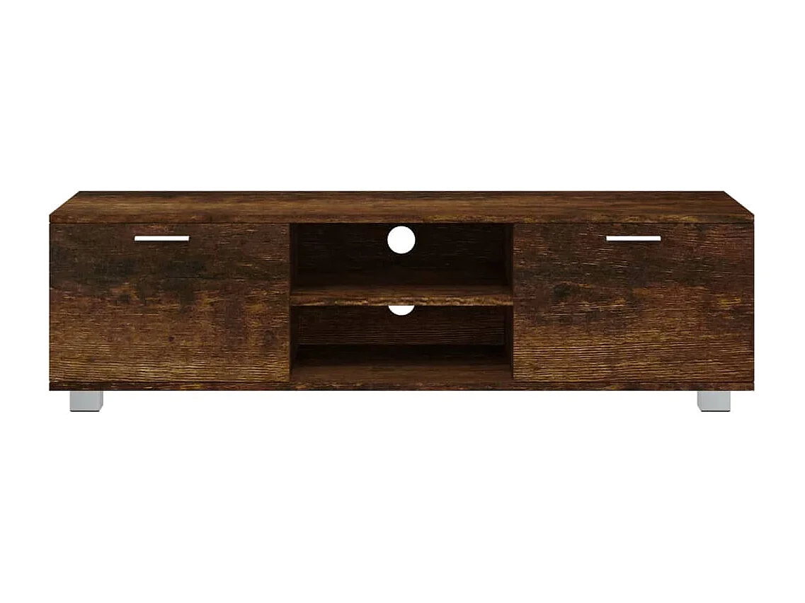 TV-Schrank,TV-Möbel Räuchereiche 140x40,5x35 cm Holzwerkstoff -gkd606976