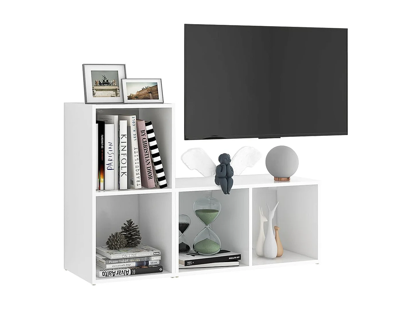 2 Stk.TV-Schränke,TV-Möbel Weiß 72x35x36,5 cm Holzwerkstoff -gkd527620