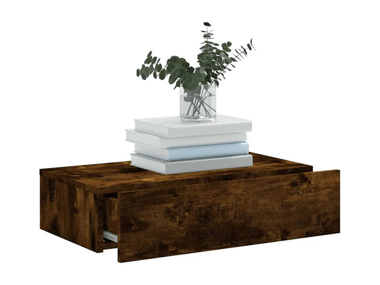 TV-Schrank,TV-Möbel mit LED-Leuchten Räuchereiche 60x35x15,5 cm -gkd652567