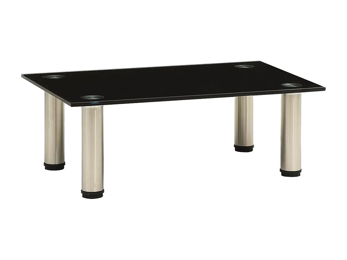 Mobile Porta TV | Armadietto TV Nero 40x35x17 cm in Vetro Temperato