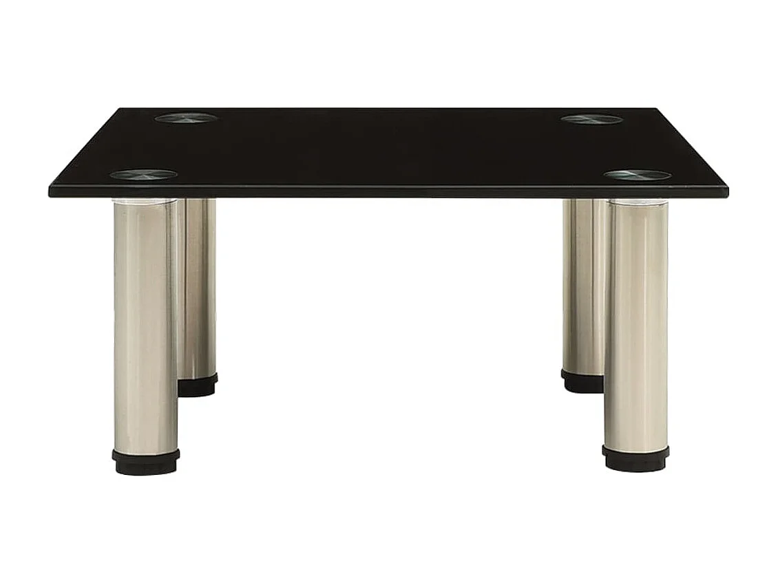 Mobile Porta TV | Armadietto TV Nero 40x35x17 cm in Vetro Temperato