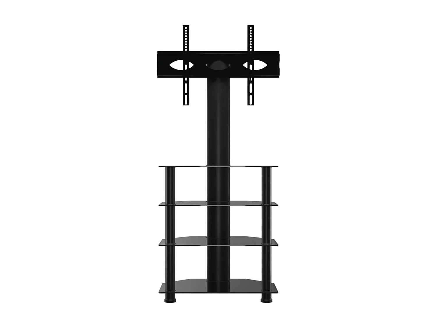 Meuble TV d'angle 4 niveaux pour 32-70 pouces noir WET9335