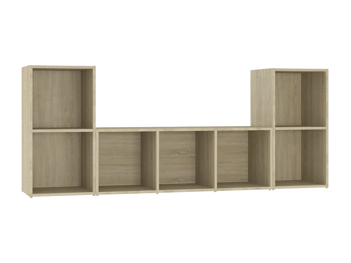 3-tlg. TV-Schrank-Set,TV-Möbel Sonoma-Eiche Holzwerkstoff -gkd913652