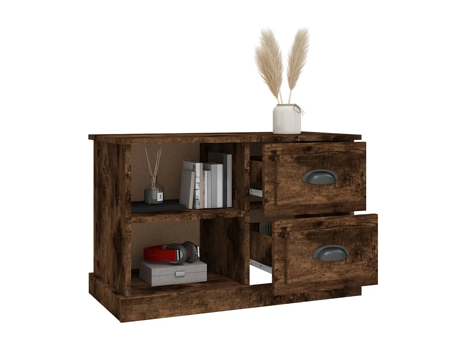 Mueble TV madera contrachapada roble ahumado 73x35,5x47,5 cm YOE14218