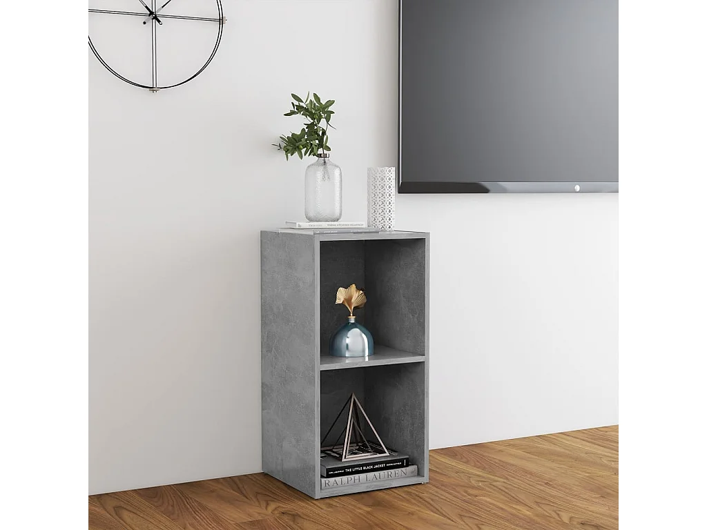Meuble TV Gris béton 72x35x36,5 cm Aggloméré WET7193