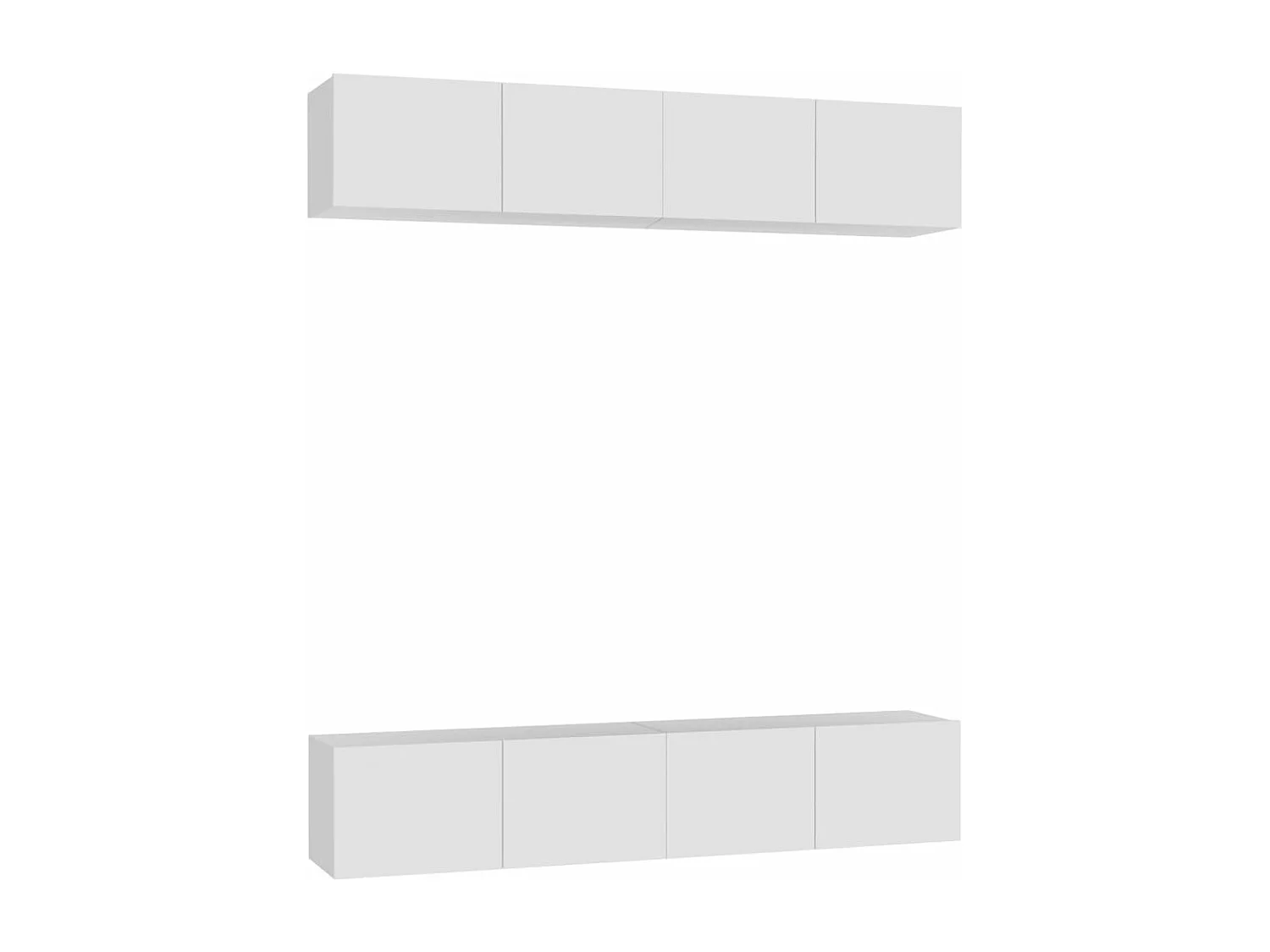 Meubles TV 4 pcs Blanc 80x30x30 cm Aggloméré WET6778