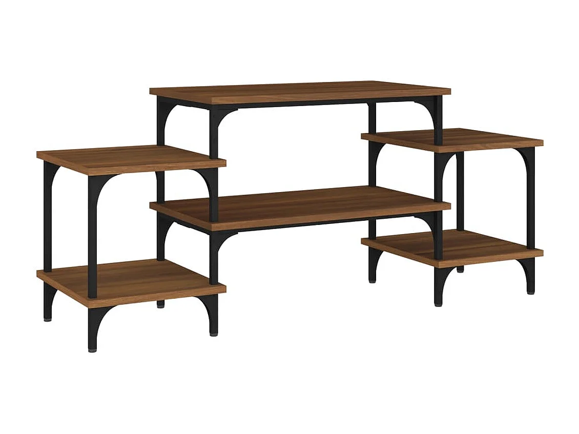 Meuble TV Chêne marron 117x35x52 cm Bois d'ingénierie WET6468