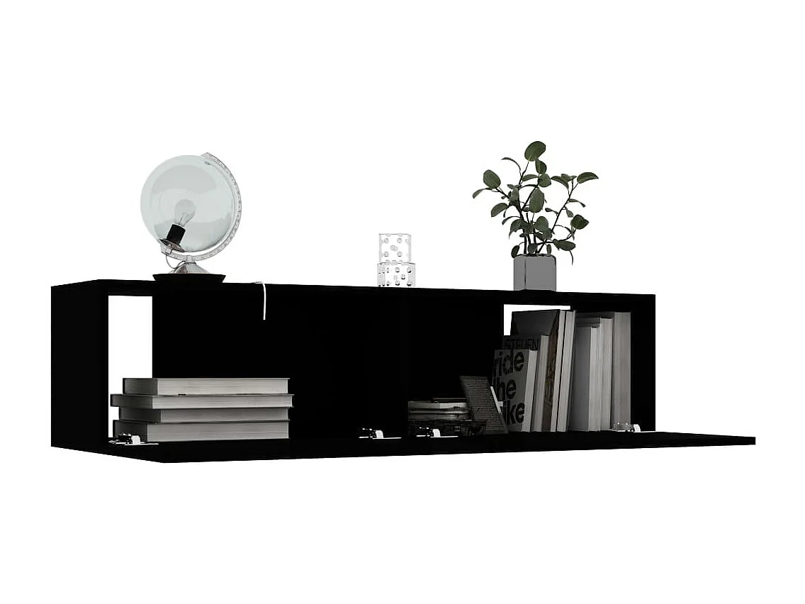 Meuble TV Noir 120x30x30 cm Aggloméré WET1162