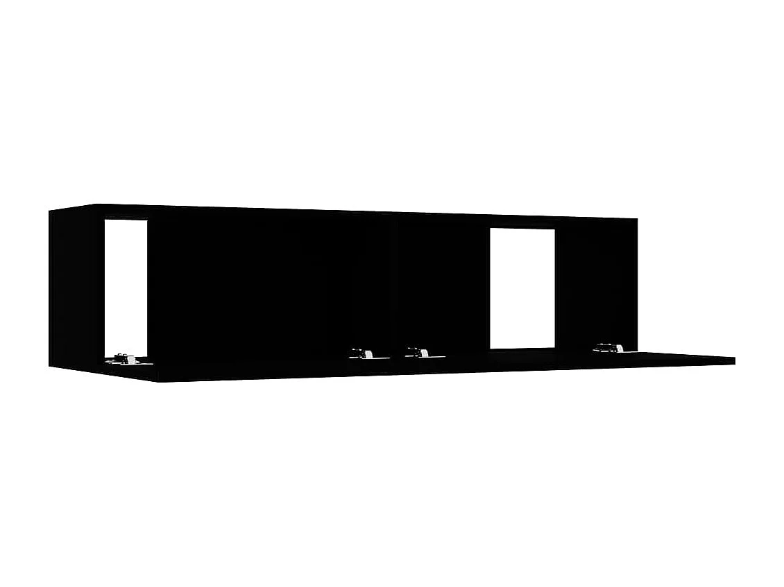 Meuble TV Noir 120x30x30 cm Aggloméré WET1162