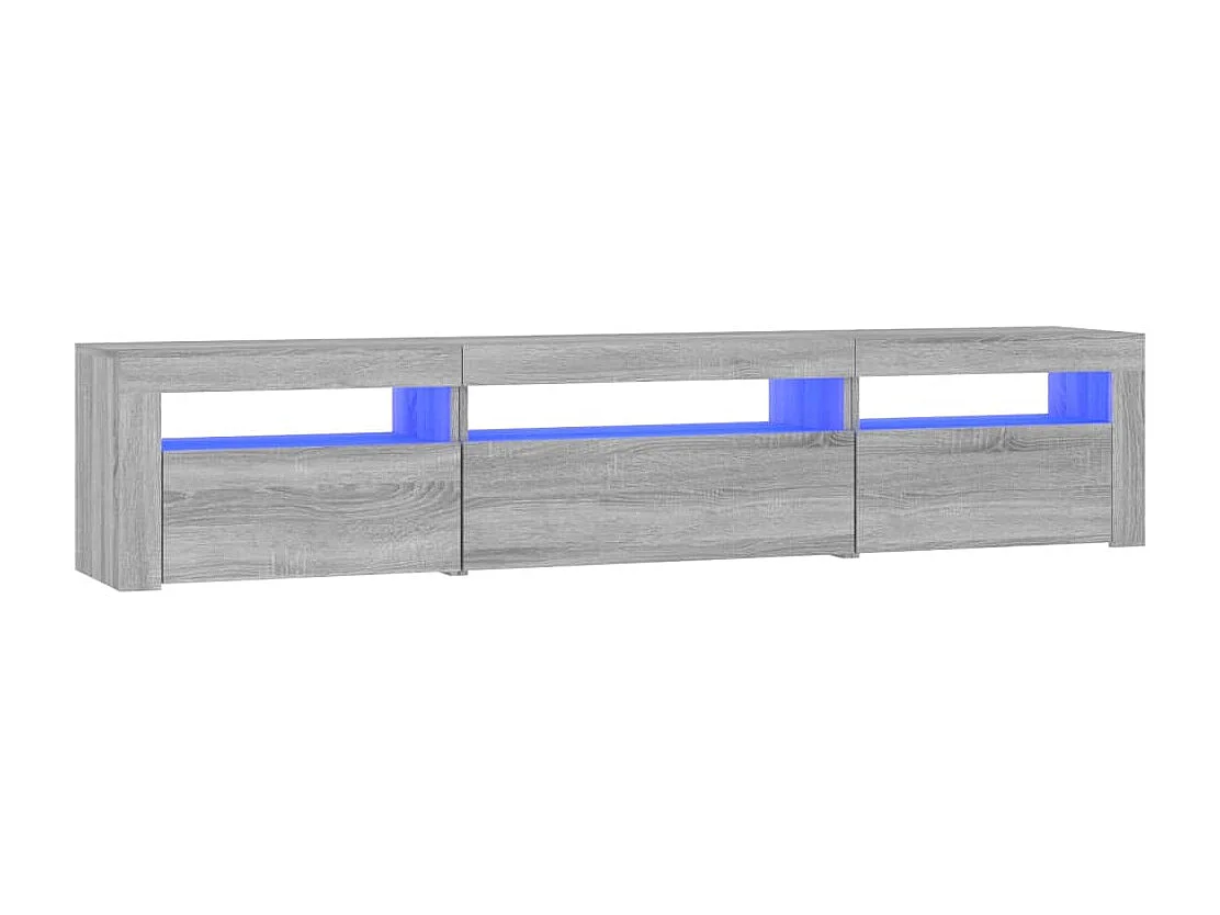 Mobile Porta TV | Armadietto TV con Luci LED Grigio Sonoma 195x35x40 cm