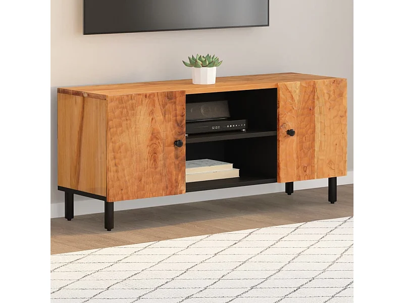 Meuble TV 105x33x46 cm Bois d'acacia massif WET6455