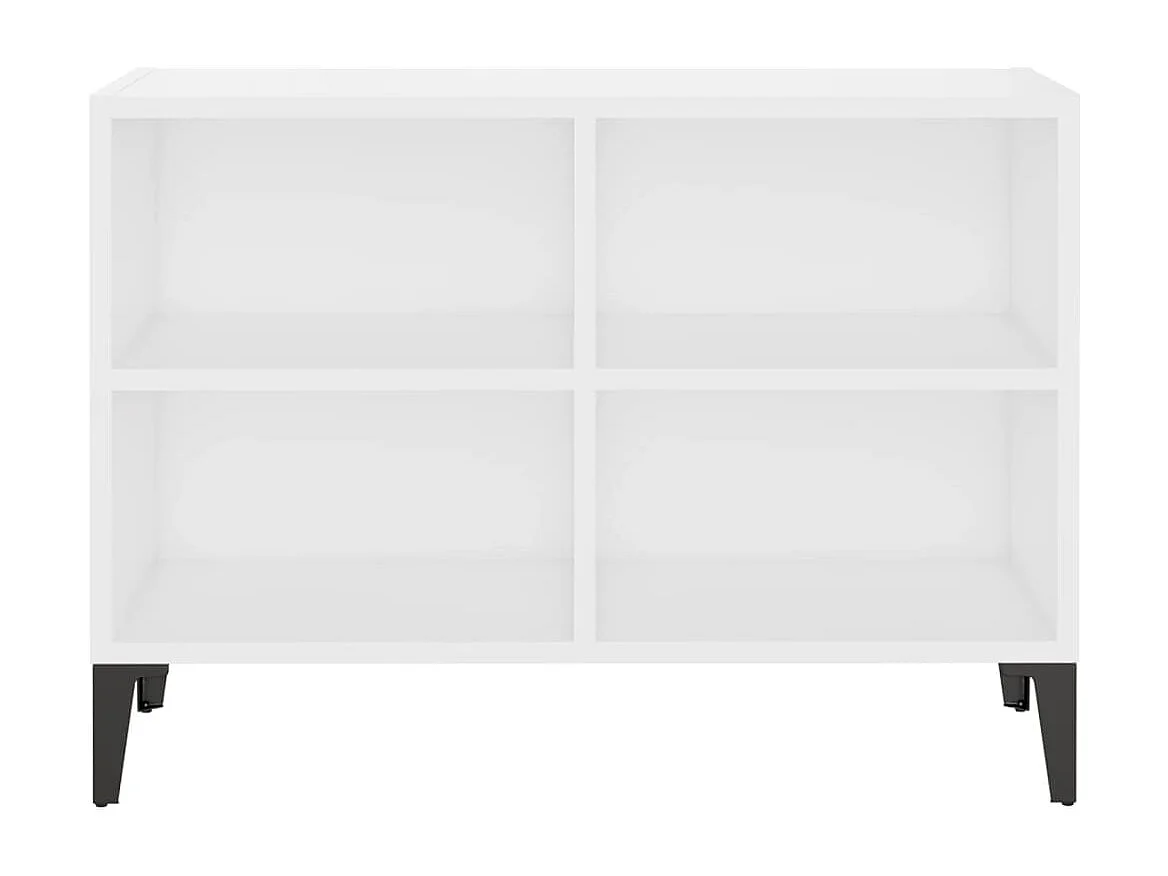 Meuble TV avec pieds en métal Blanc 69,5x30x50 cm WET7746