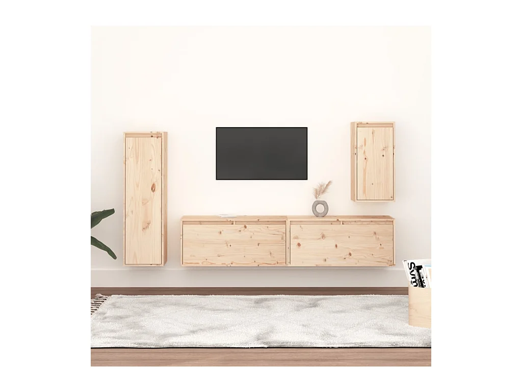 Meubles TV 4 pcs Bois massif de pin WET8116