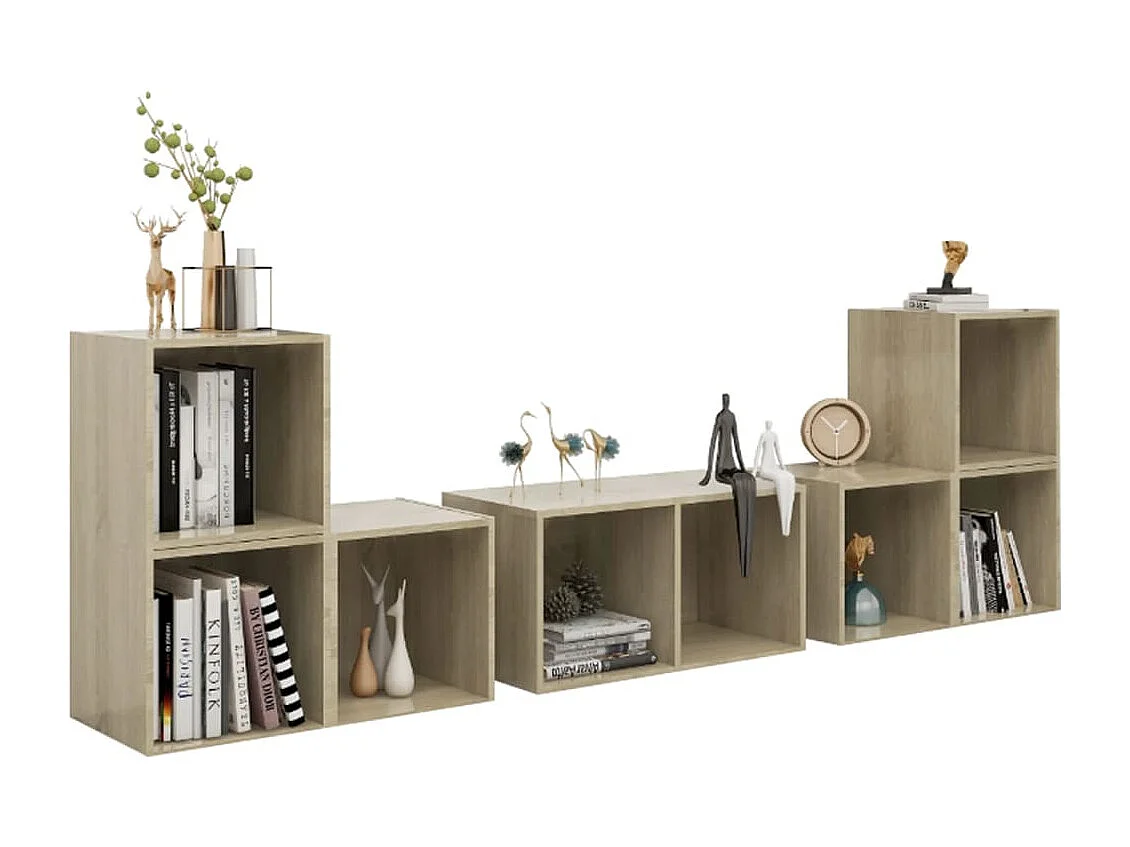 Ensemble de meubles TV 6 pcs Chêne sonoma Aggloméré WET1622