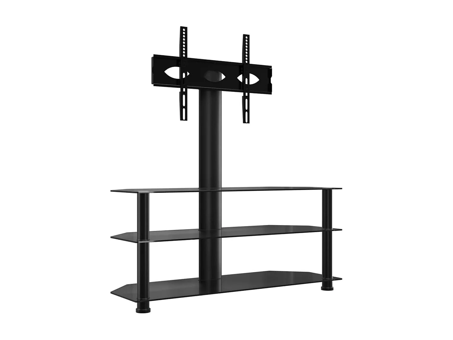 Tv-standaard hoek 3-laags voor 32-70 inch zwart NL428149