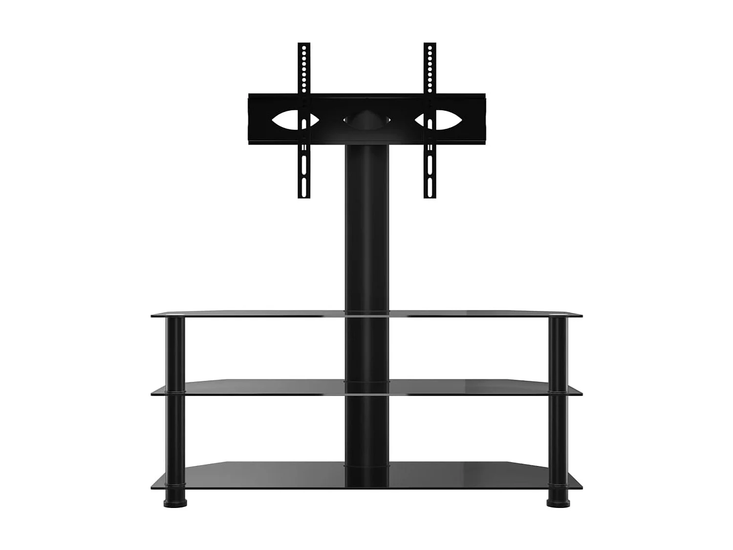 Tv-standaard hoek 3-laags voor 32-70 inch zwart NL428149