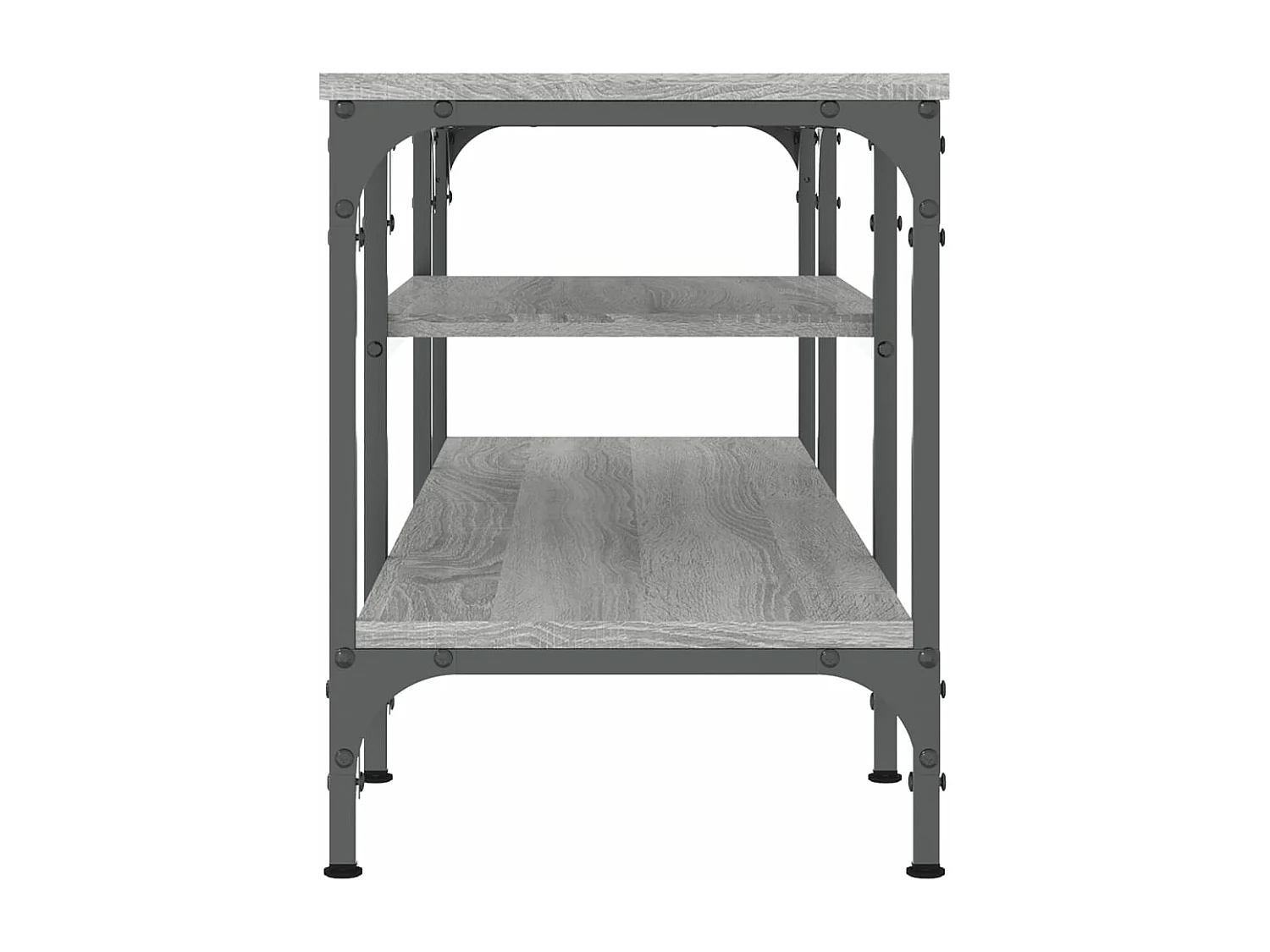 Meuble TV sonoma gris 121x35x45 cm bois d'ingénierie et fer WET6595