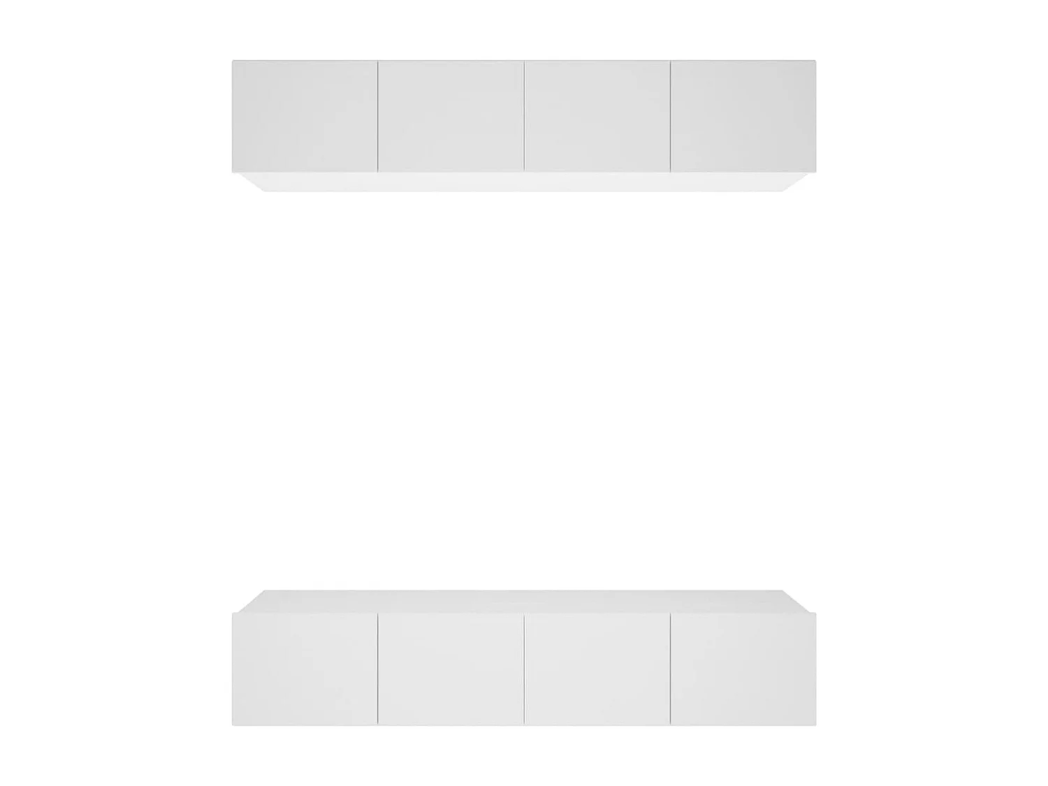 Mobili TV | Armadietti TV 4 pz Bianchi 80x30x30 cm in Legno Multistrato