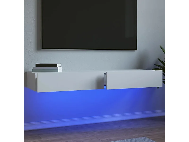 Tv-meubelen 2 st met LED-verlichting 60x35x15,5 cm wit NL407473