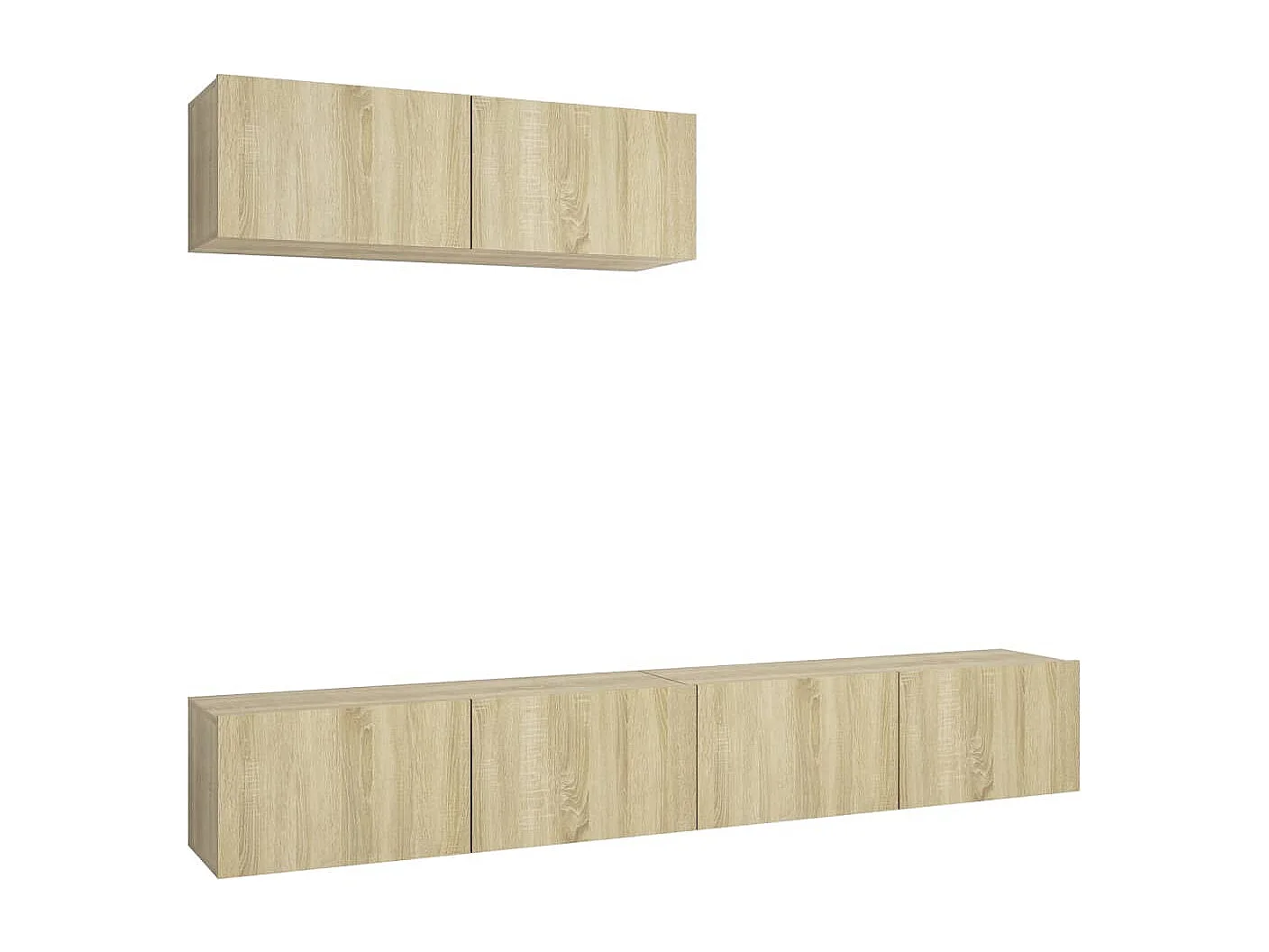 Meubles TV 3 pcs Chêne sonoma Aggloméré WET6606