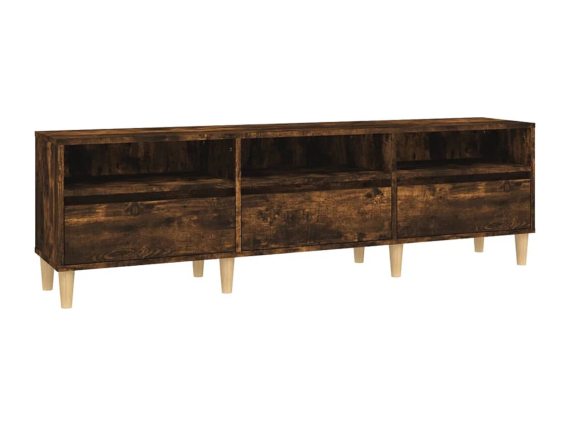 Meuble TV chêne fumé 150x30x44,5 cm bois d'ingénierie WET2848