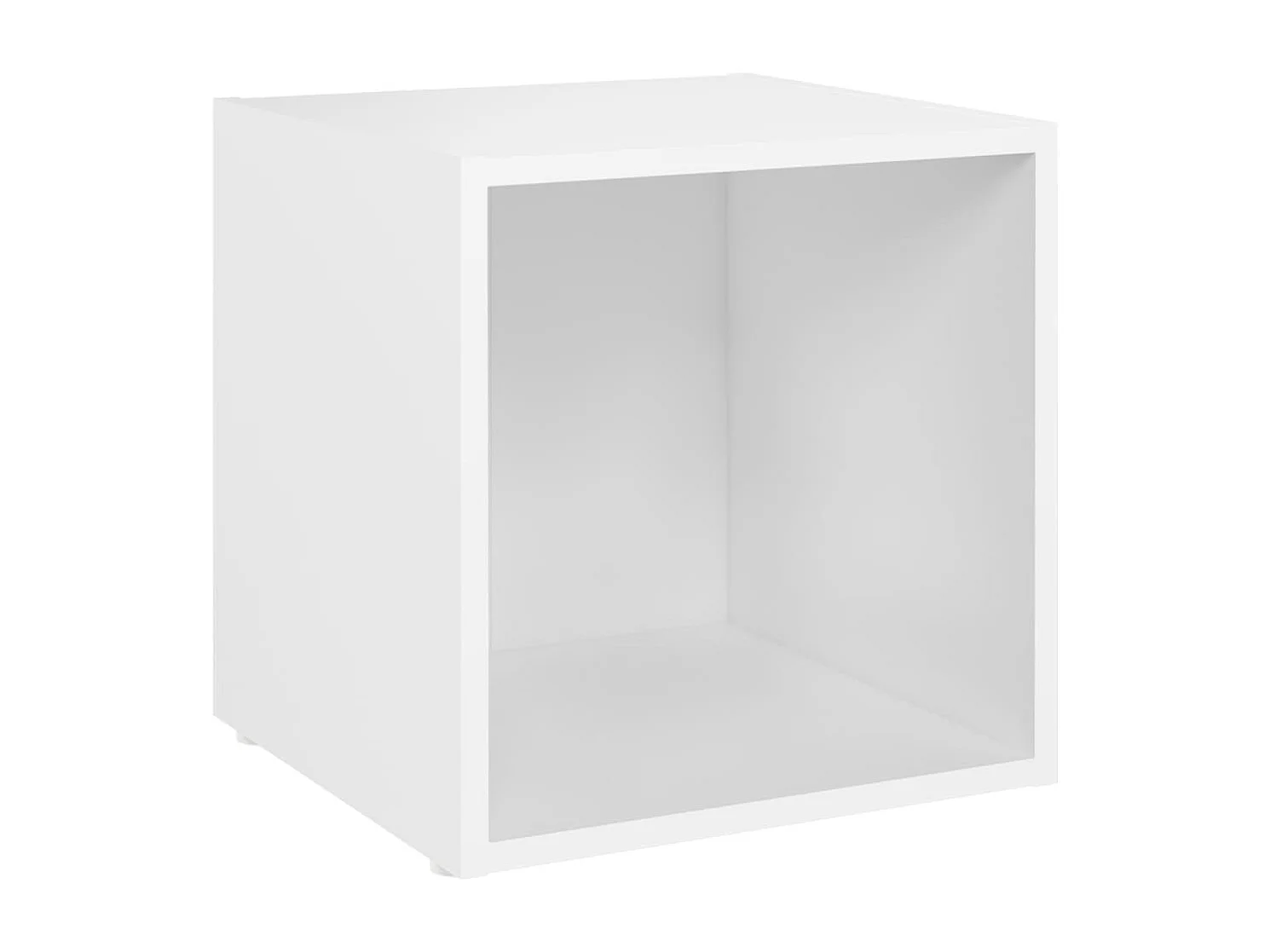 Meuble TV Blanc 37x35x37 cm Aggloméré WET9349