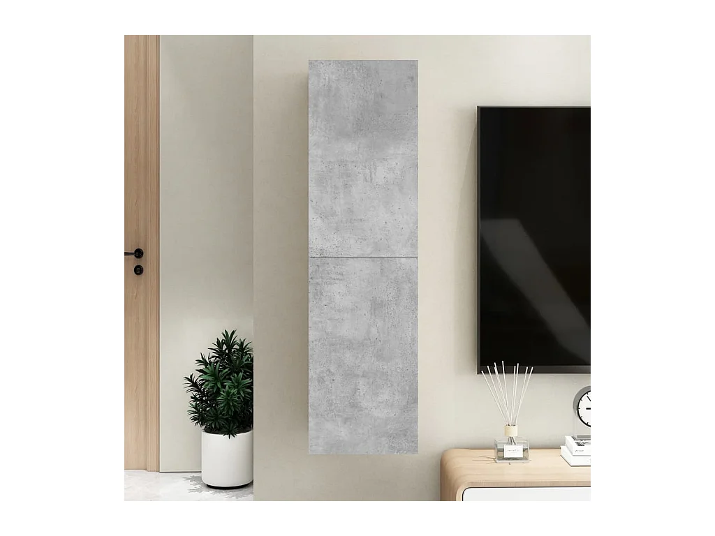 Tv-meubel 30,5x30x110 cm bewerkt hout betongrijs NL126671