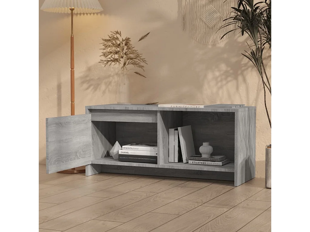 TV-Schrank,TV-Möbel Grau Sonoma 90x35x40 cm Holzwerkstoff -gkd811104