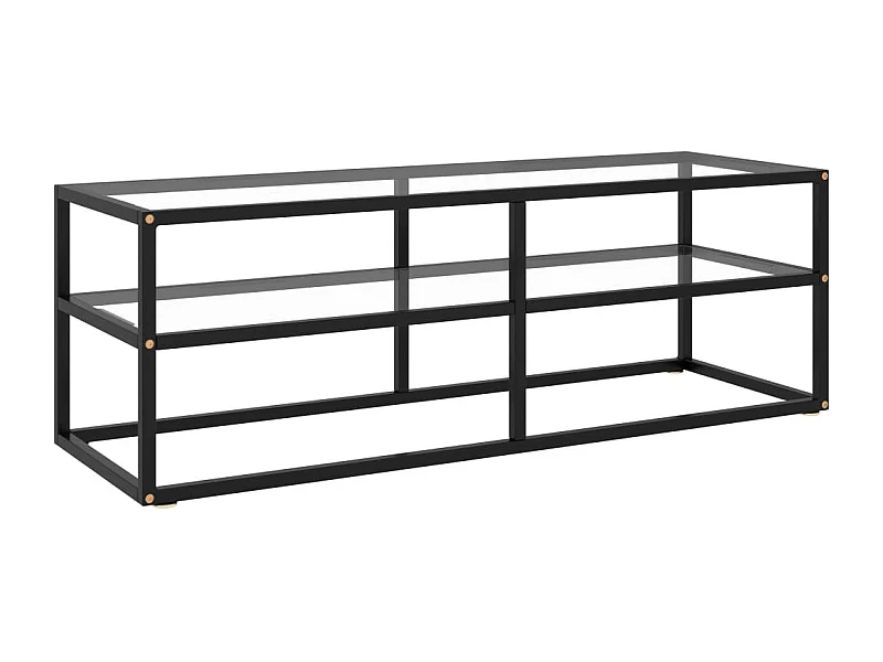 TV-Schrank,TV-Möbel Schwarz mit Hartglas 120x40x40 cm -gkd731738