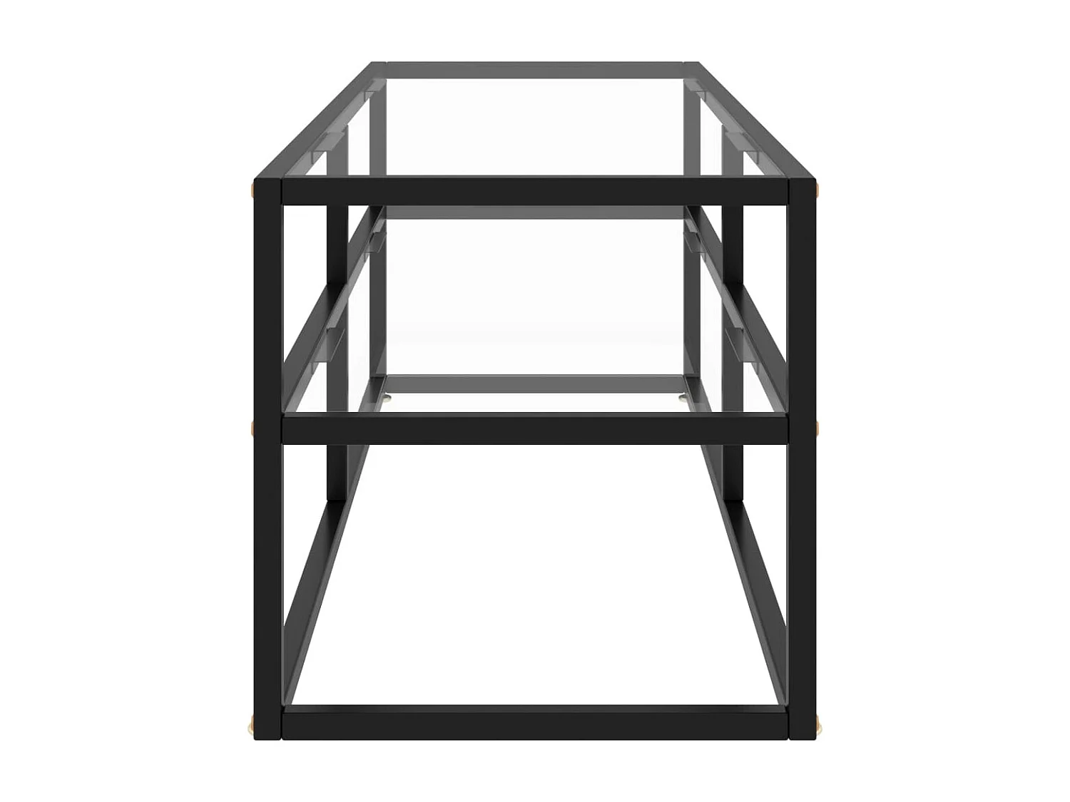Tv-meubel met gehard glas 120x40x40 cm zwart NL125794