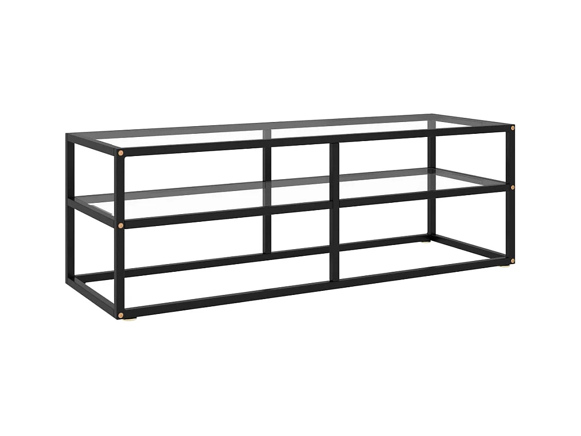 TV-Schrank,TV-Möbel Schwarz mit Hartglas 120x40x40 cm -gkd731738