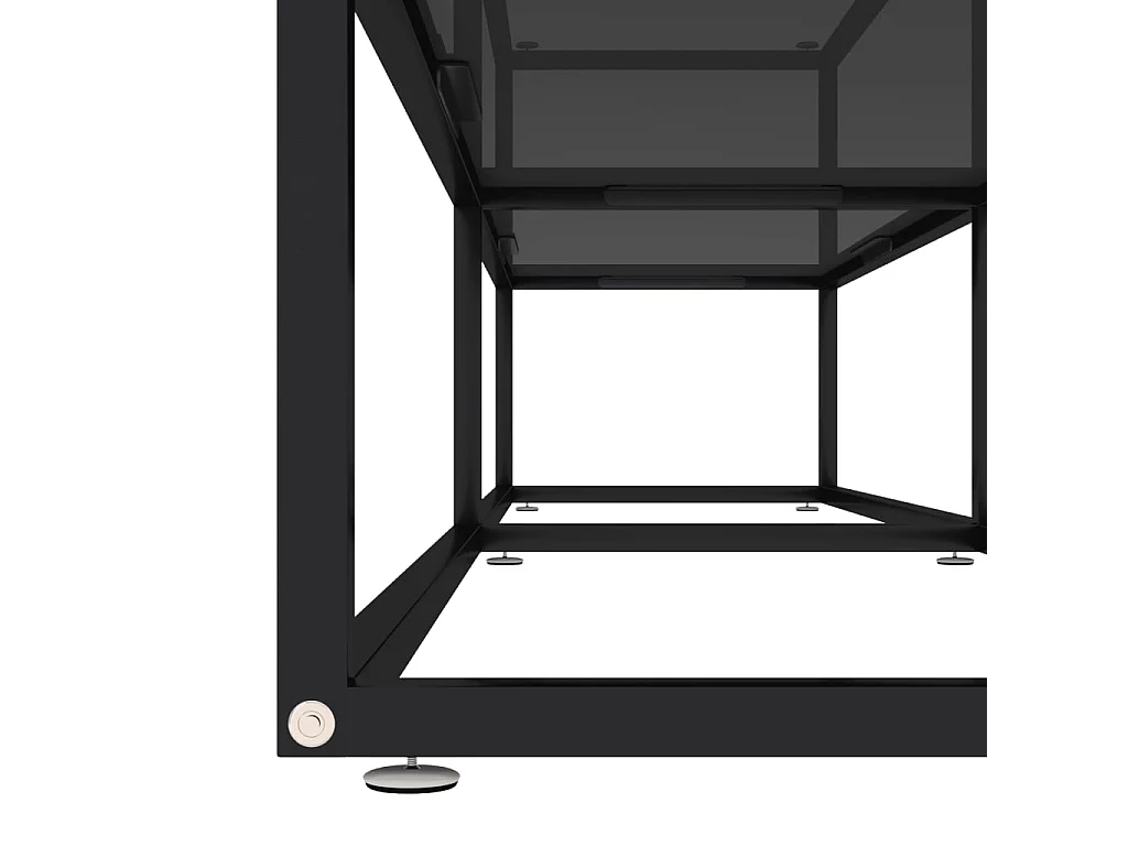 Mobile Porta TV | Armadietto TV Nero 180x40x40,5 cm in Vetro Temperato