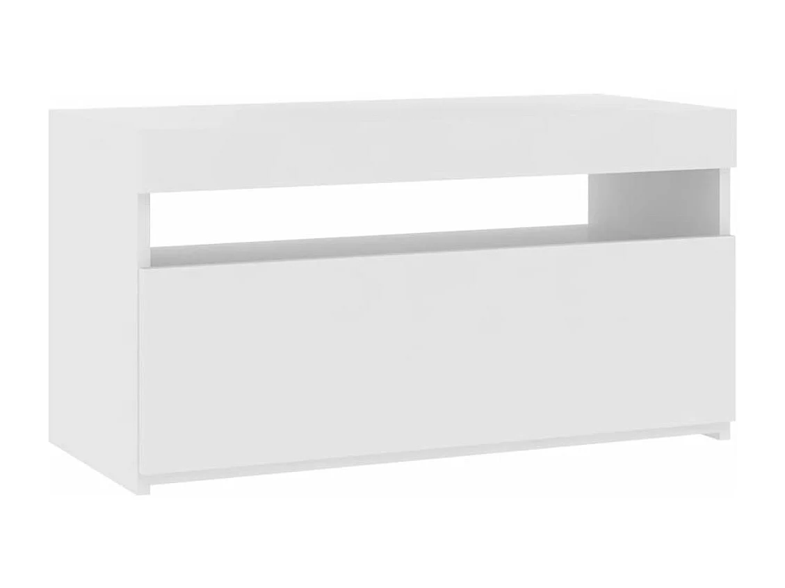 TV-Schrank,TV-Möbel mit LED-Leuchten Weiß 75x35x40 cm -gkd949788