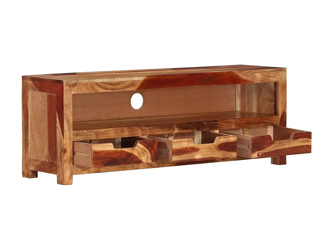 Meuble TV 110x30x40 cm Bois d'acacia massif WET1105