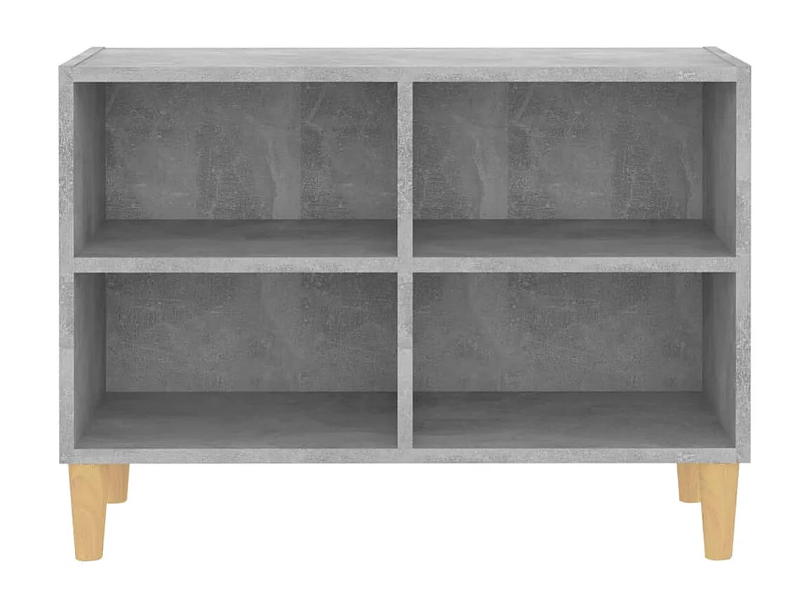 TV-Schrank,TV-Möbel mit Massivholz-Beinen Betongrau 69,5x30x50 cm -gkd375358