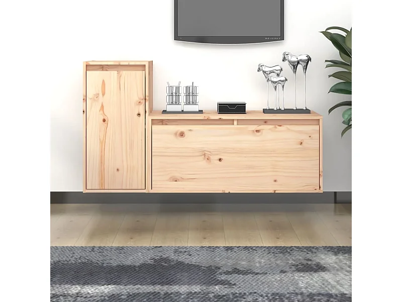 Tv-meubelen 2 st massief grenenhout NL786267