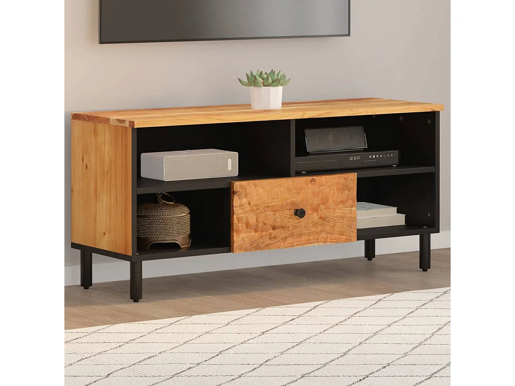 TV-Schrank,TV-Möbel 100x33x46 cm Massivholz Akazie -gkd432170