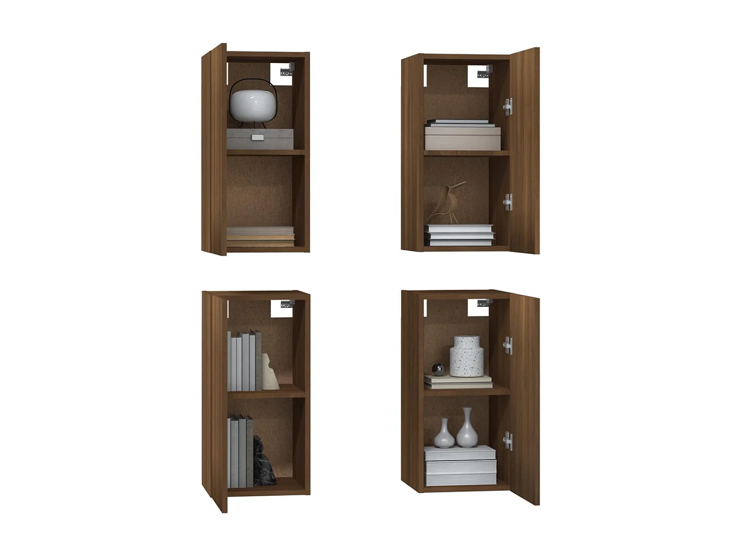 4 Stk.TV-Schränke,TV-Möbel Braun Eichen-Optik 30,5x30x60 cm -gkd524518