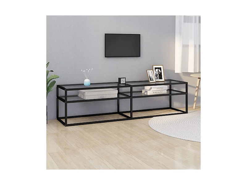 TV-Schrank,TV-Möbel Transparent 160x40x40,5 cm Hartglas -gkd120263