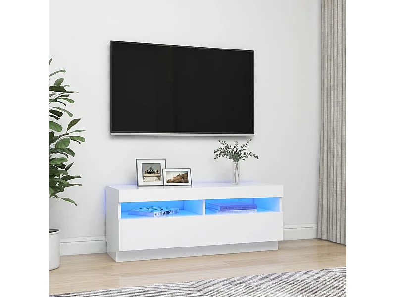 TV-Schrank,TV-Möbel mit LED-Leuchten Weiß 100x35x40 cm -gkd186344