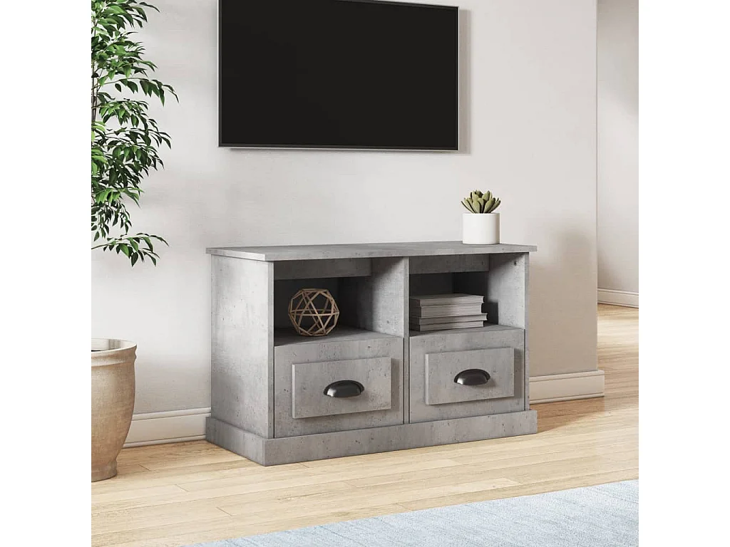 TV-Schrank,TV-Möbel Betongrau 80x35x50 cm Holzwerkstoff -gkd516938