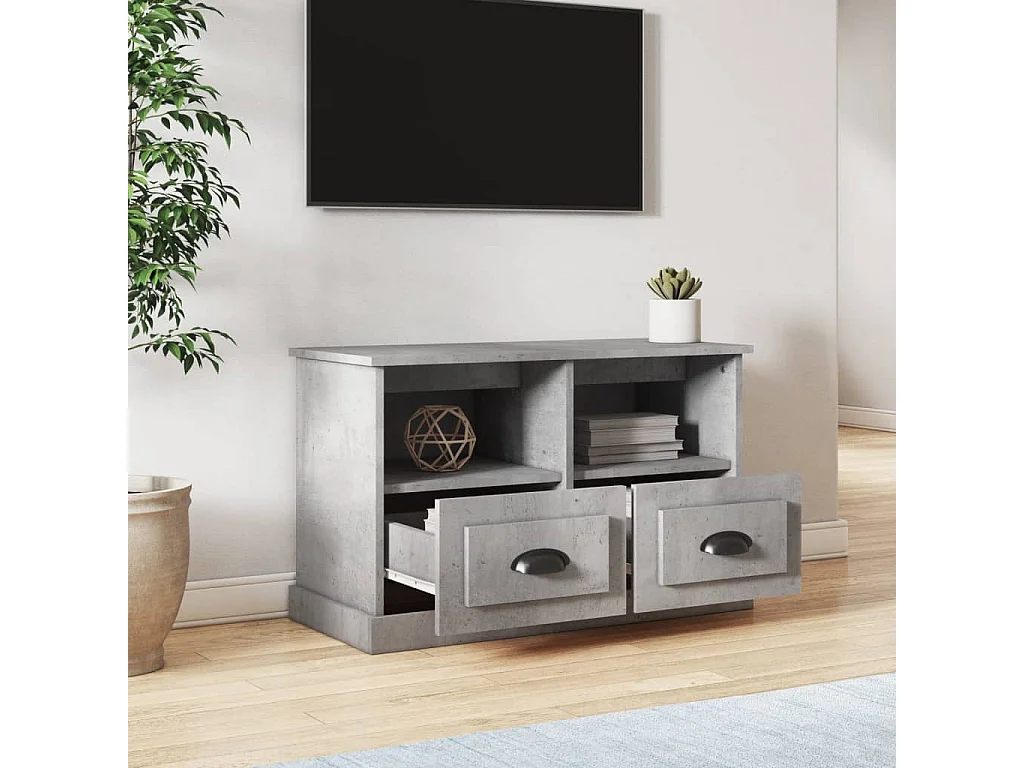 TV-Schrank,TV-Möbel Betongrau 80x35x50 cm Holzwerkstoff -gkd516938