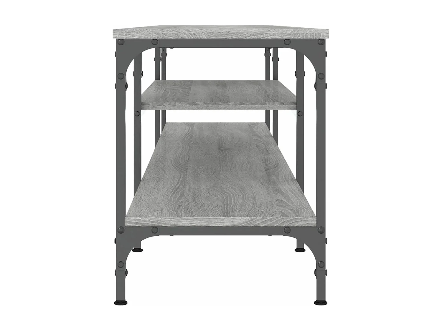 Meuble TV sonoma gris 201x35x45 cm bois d'ingénierie et fer WET3131