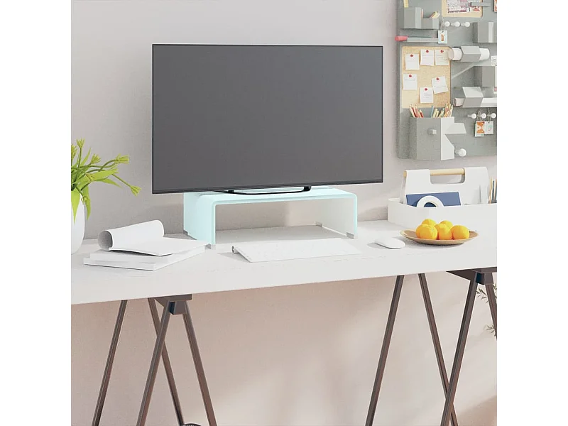 Meuble TV/Support pour moniteur 40x25x11 cm verre vert WET6344