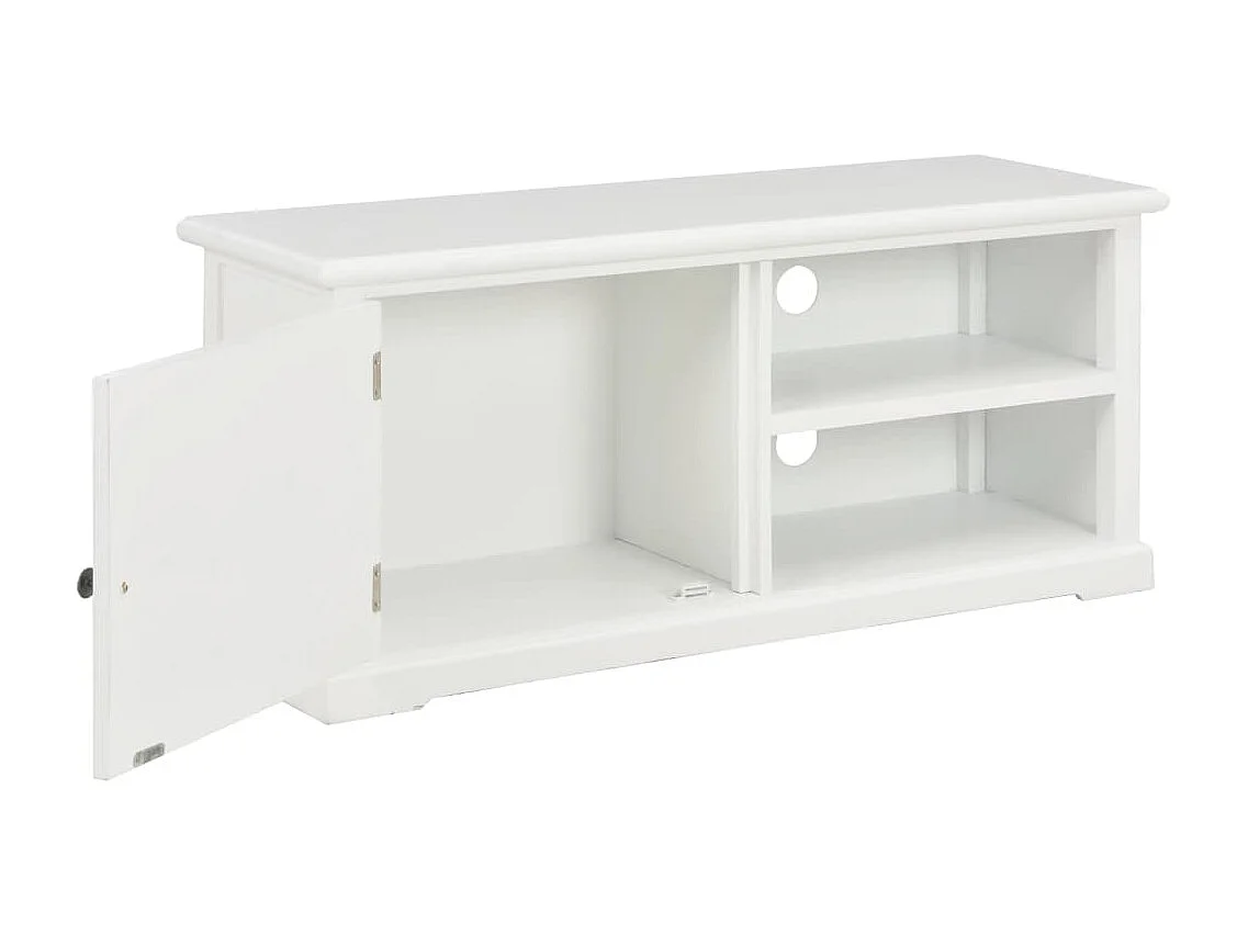 Meuble TV Blanc 90 x 30 x 40 cm Bois WET1822