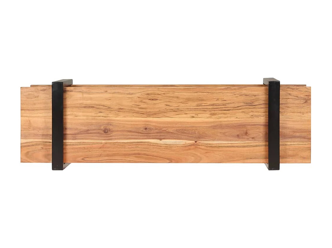 Mueble TV de madera maciza de acacia 130x40x40 cm YOE80211